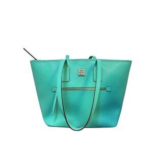 Dooney & Bourke Turquoise Green Leather Tote Bag
